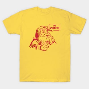 Retro Santa Claus Go Chiefs T-Shirt